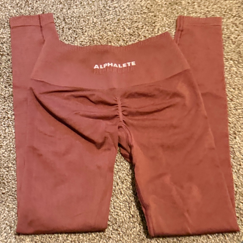 Alphalete Amplify - High-Rise Seamless Leggings - Brick